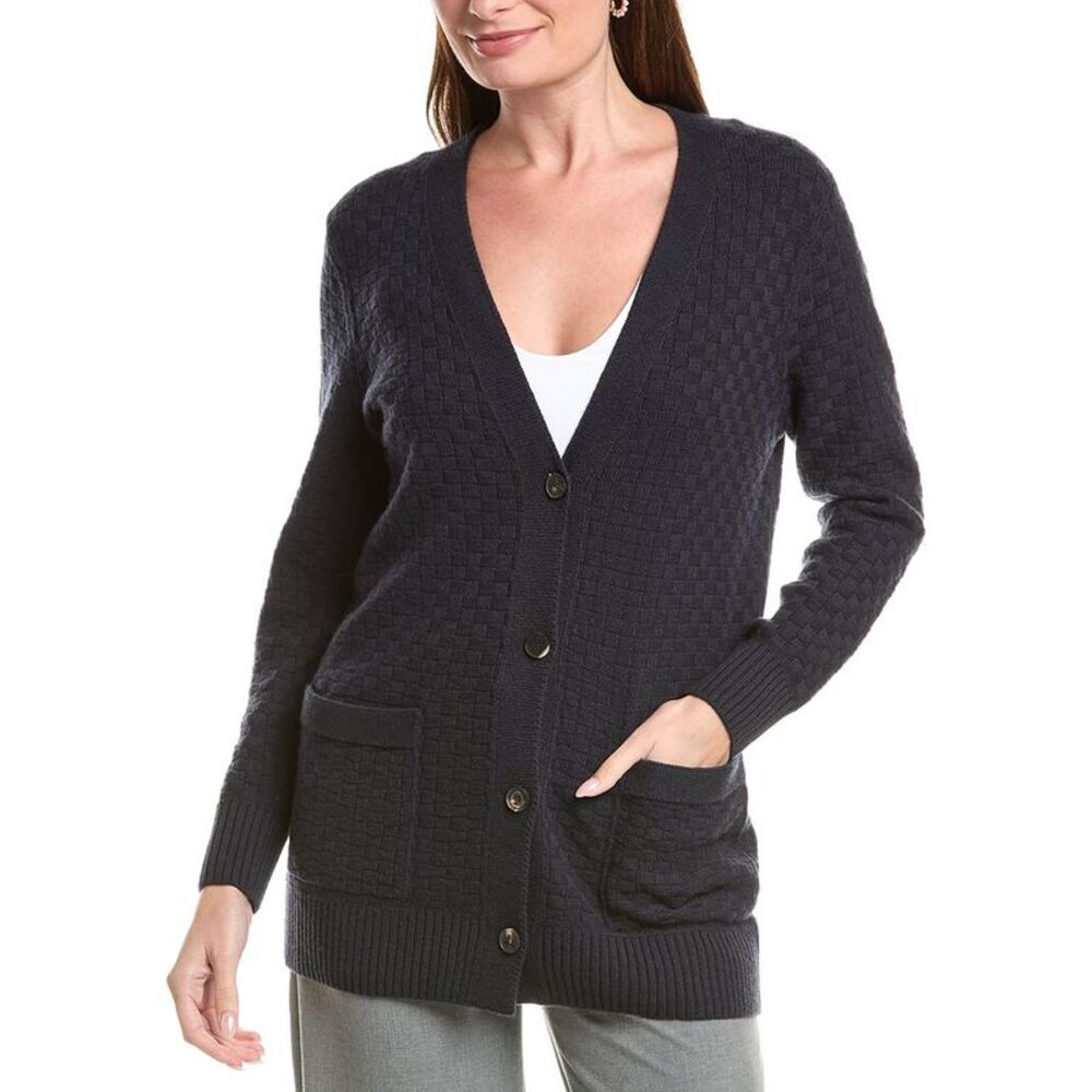 Lafayette 148 New York Womens  Petite Basket Stitch Button Front 100%